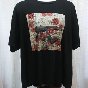 Mens Roses with Gun Shirt